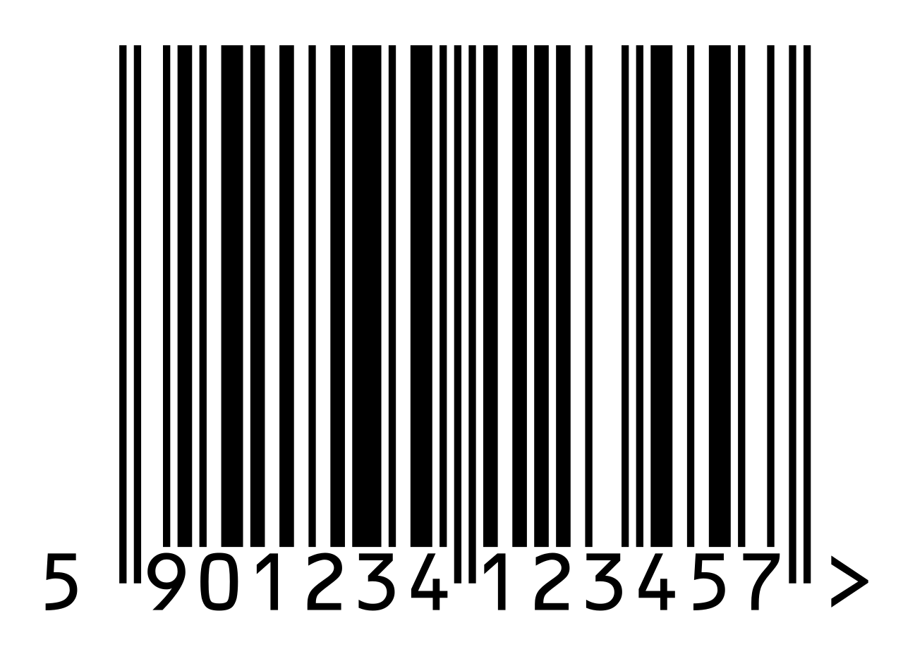 Example EAN-13 barcode displaying the number 5901234123457
