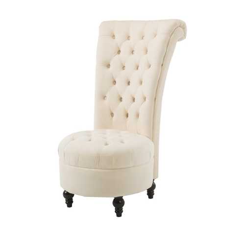 Elegant Tufted High Back Velvet Accent Chair – Stylish & Comfortable